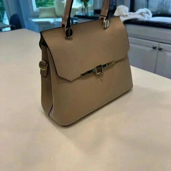 Cielo Celeste handbag/crossbody genuine leather with blush. made in Italy - Picture 3 of 16